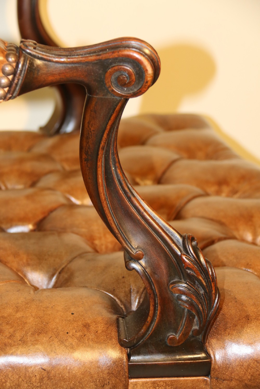 A superb 19th c Chippendale style Gainsborough Arm Chair.   View XII