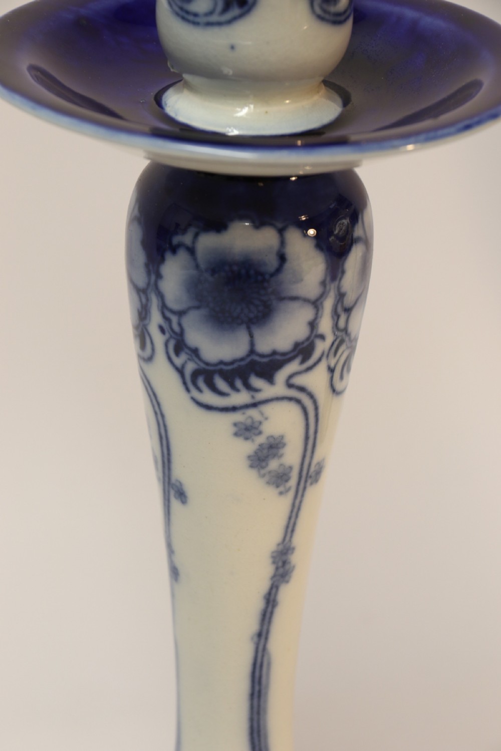 A pair of Art Nouveau Pottery Candle sticks View VI