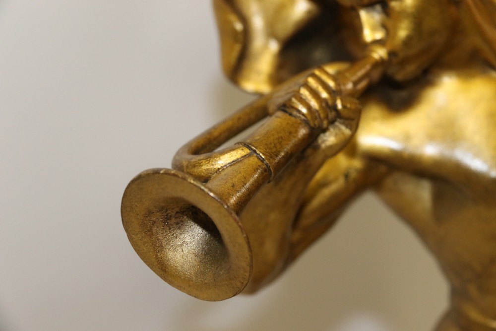 A large 19th century gilt bronze  study of a Triumphant Warrior. View XVI