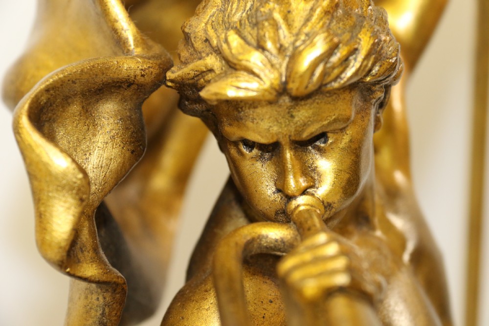 A large 19th century gilt bronze  study of a Triumphant Warrior. View XVII