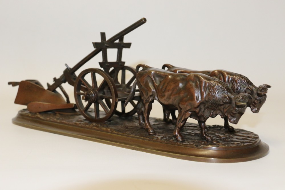 A fine 19th century agricultural bronze study