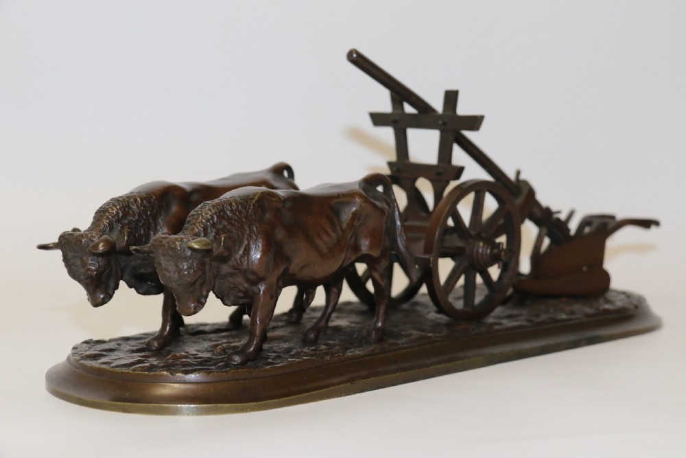 A fine 19th century agricultural bronze study View II