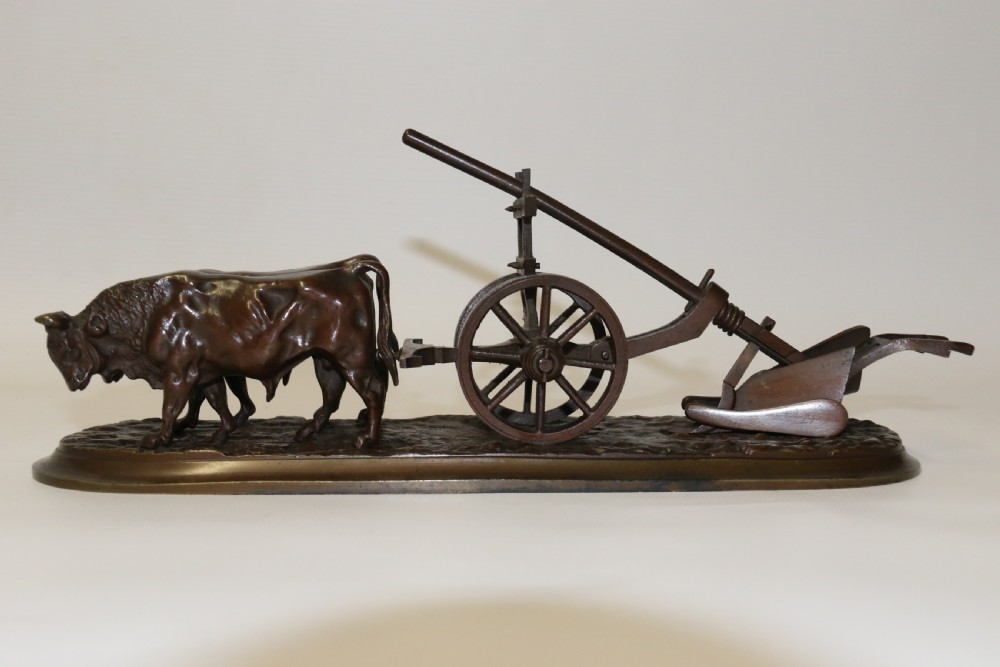 A fine 19th century agricultural bronze study View IV