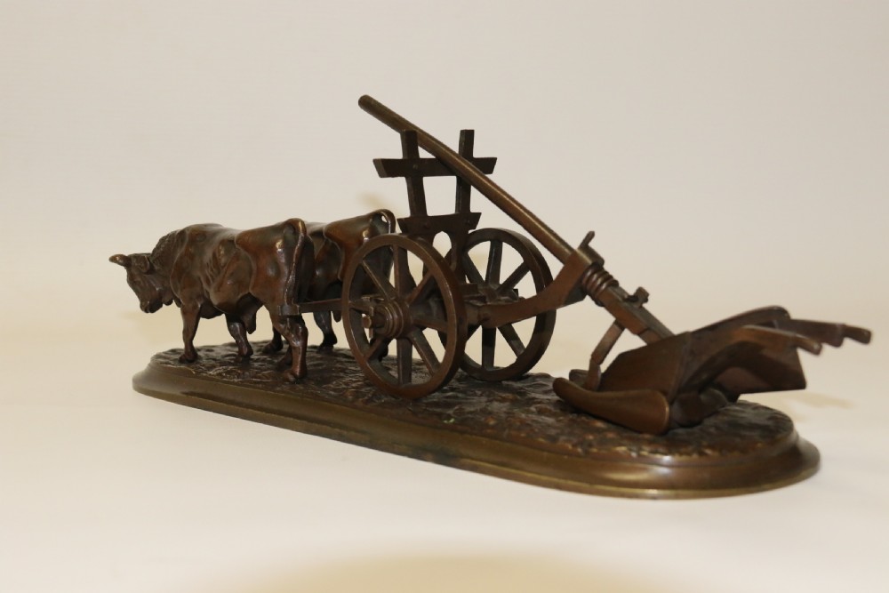 A fine 19th century agricultural bronze study View V