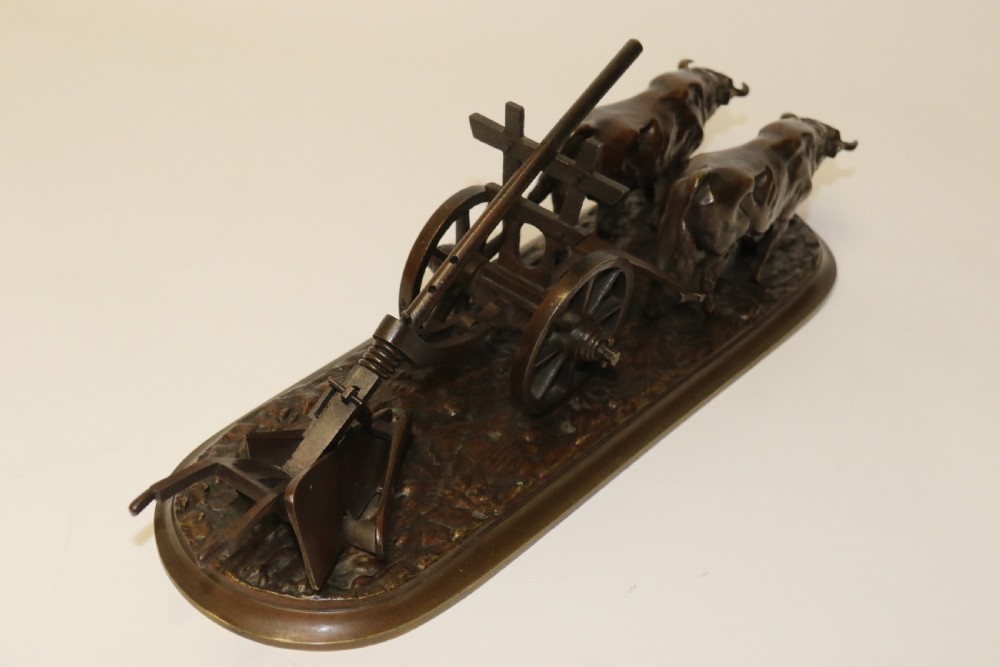 A fine 19th century agricultural bronze study View XII