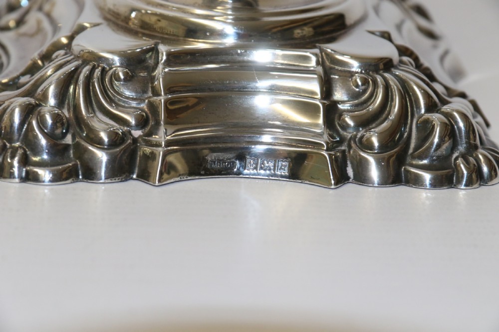 A fine pair of heavy gauge silver candle sticks View IV