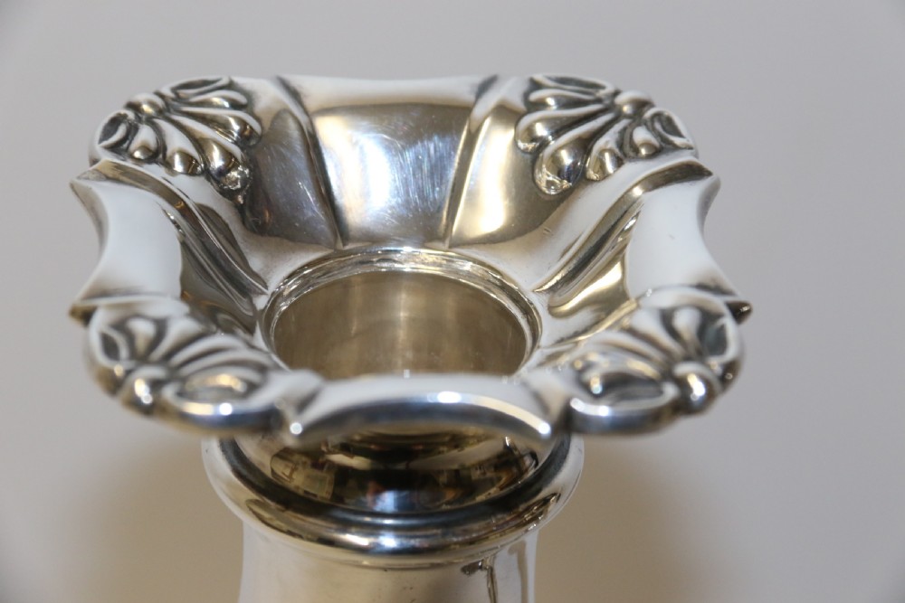 A fine pair of heavy gauge silver candle sticks View VI