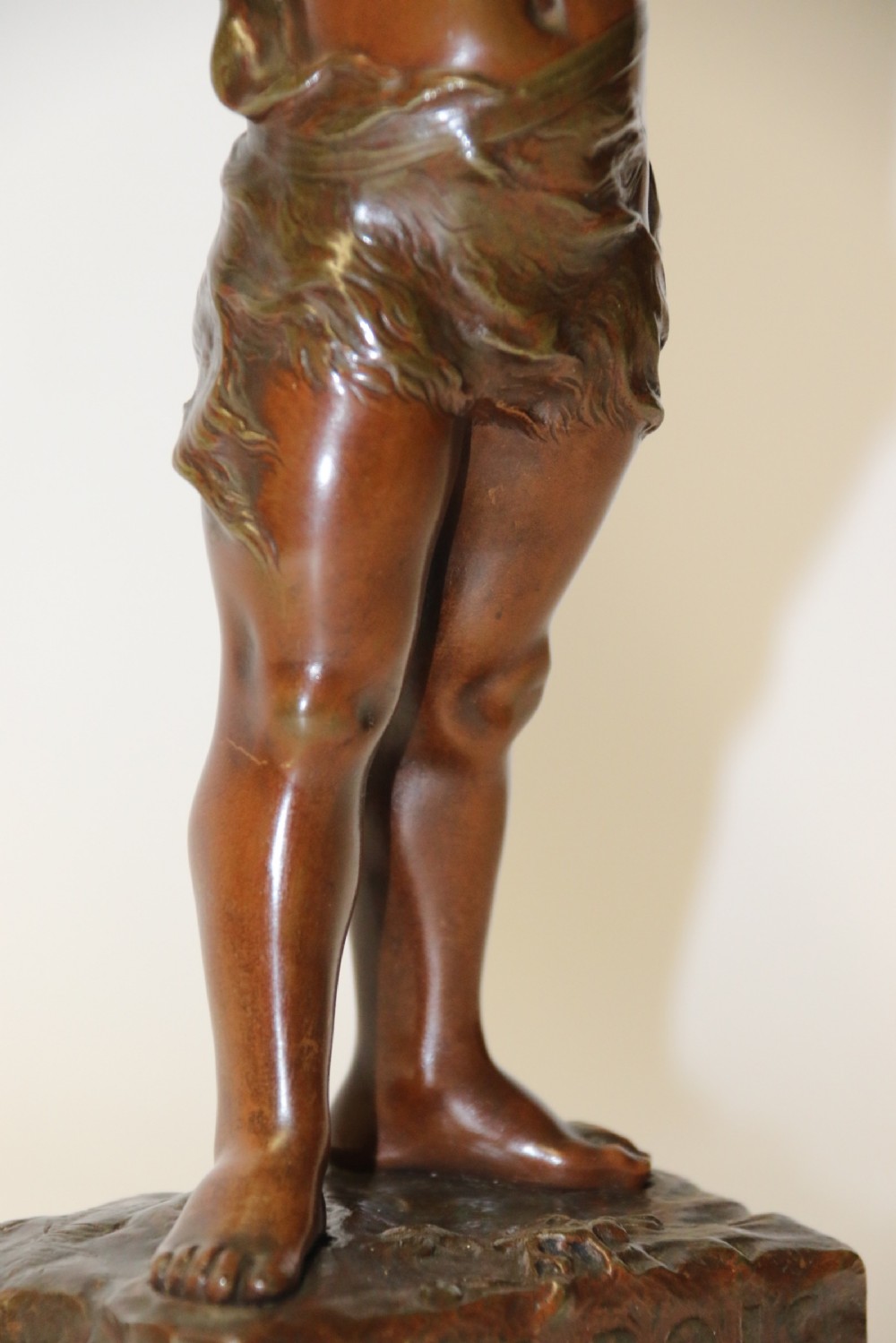 A 19th C Bronze figure of a Boy Playing a Flute, by Marcel Debut View IV