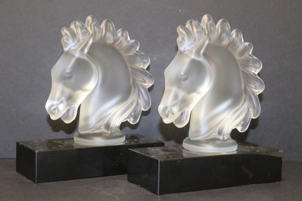 A pair of French Art Deco Glass Sculptures View II