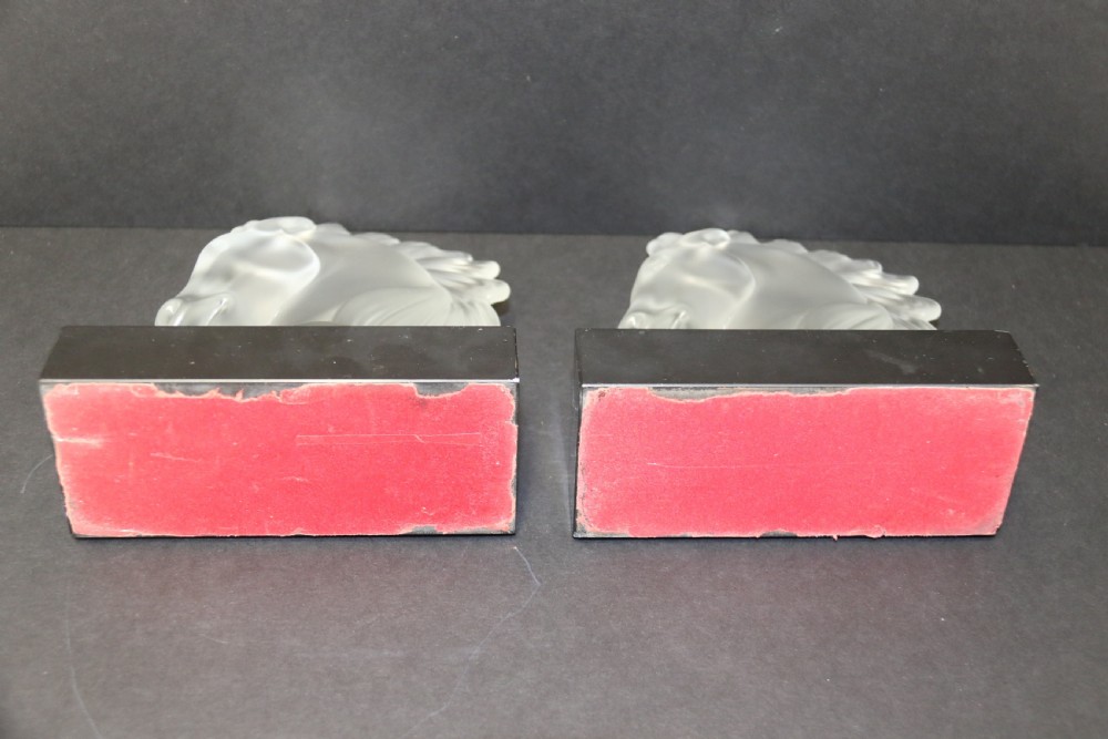 A pair of French Art Deco Glass Sculptures View VI