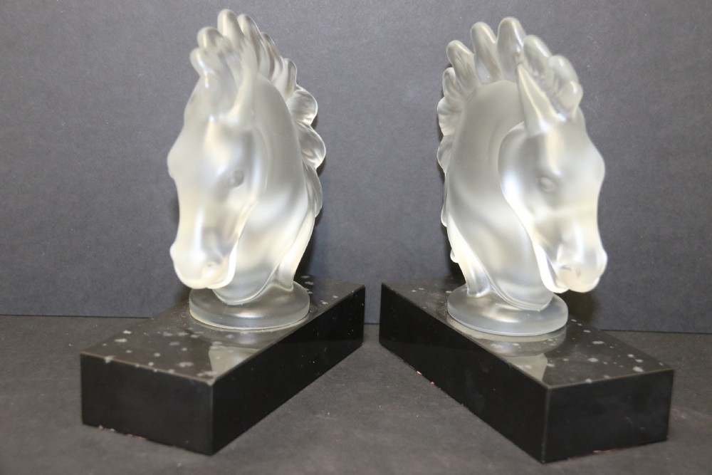 A pair of French Art Deco Glass Sculptures View VII