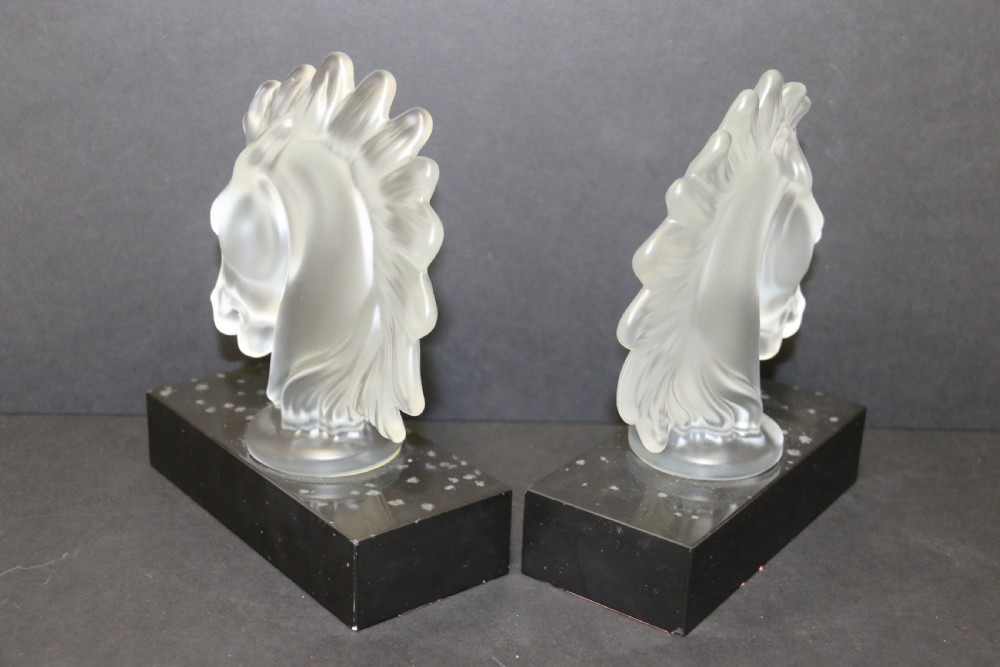 A pair of French Art Deco Glass Sculptures View VIII