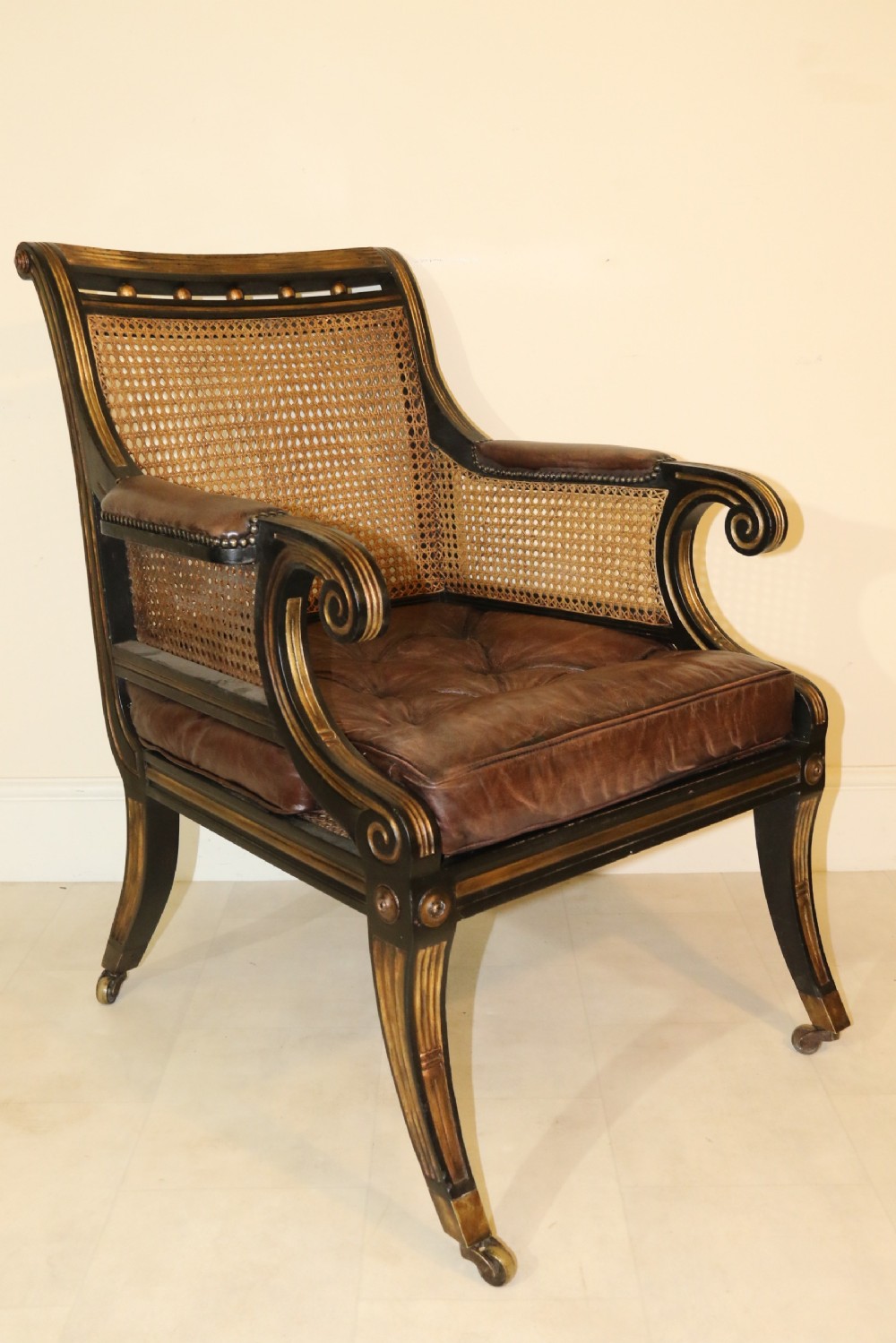 A superb pair of Bergère Library Chairs. View VII