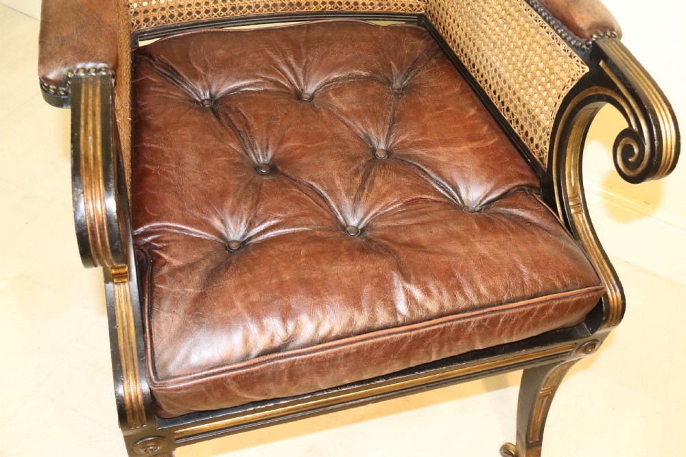 A superb pair of Bergère Library Chairs. View XI