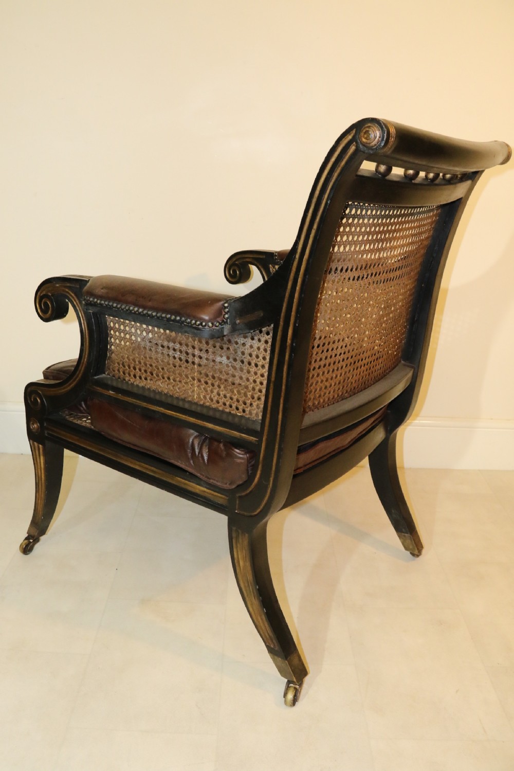 A superb pair of Bergère Library Chairs. View XXII