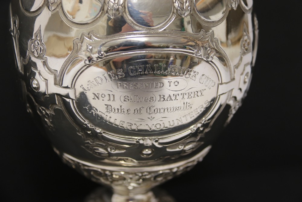 A rare silver mid-19th century Cornish Military Trophy View VI