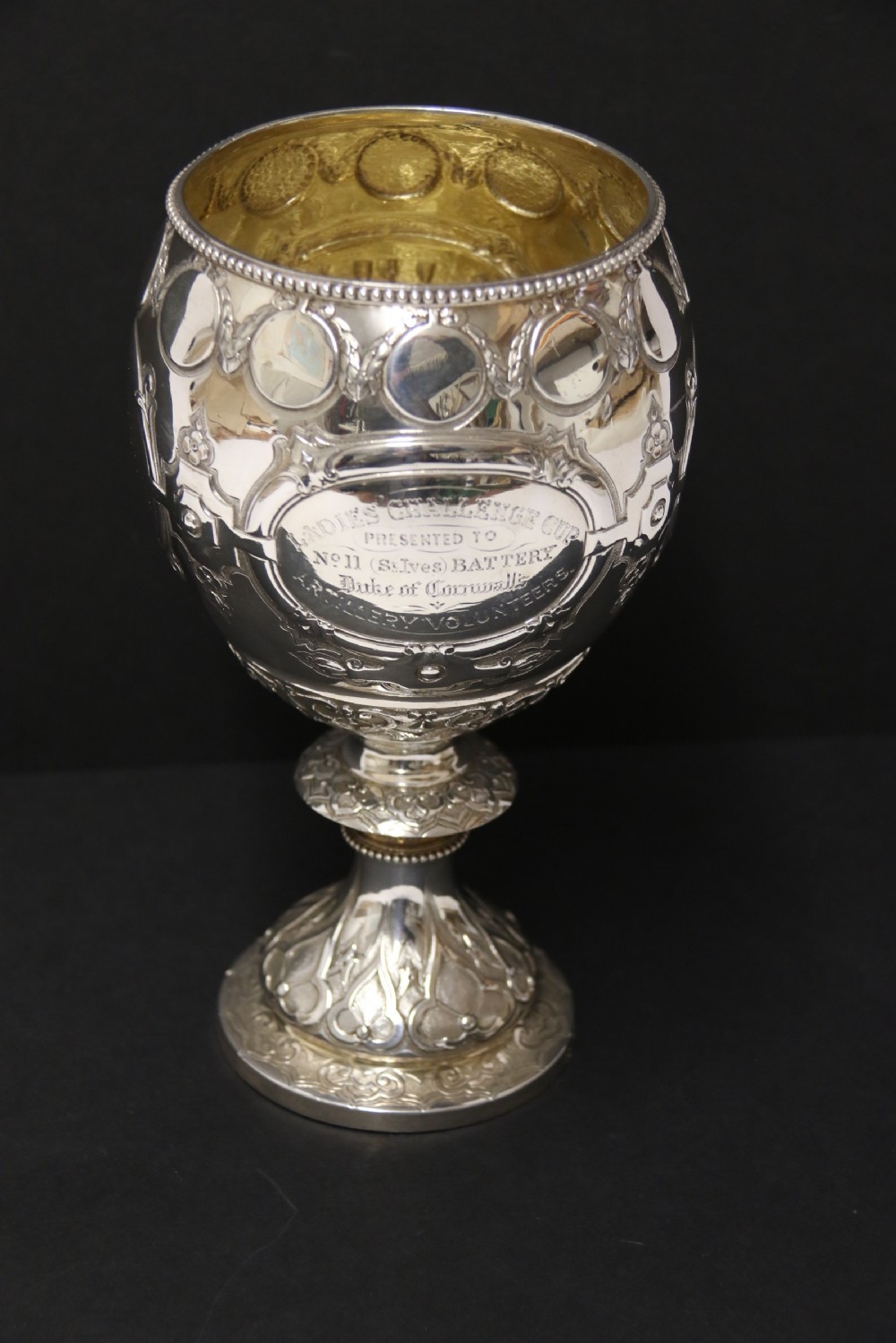 A rare silver mid-19th century Cornish Military Trophy View XII