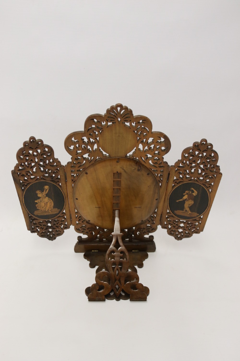 A Fine Grand Tour Italian Sorrento Ware Marquetry  Adjustable Mirror View X