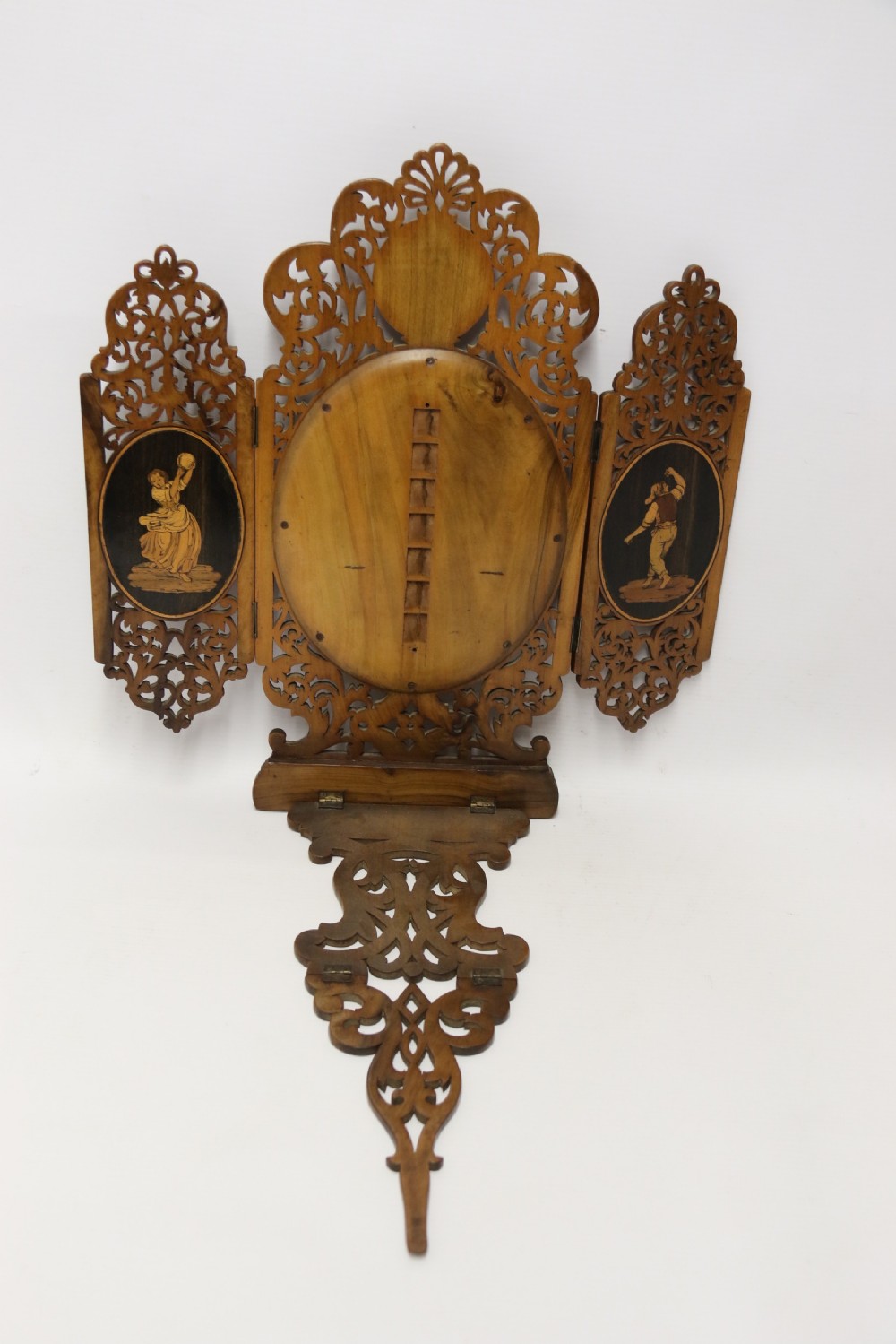 A Fine Grand Tour Italian Sorrento Ware Marquetry  Adjustable Mirror View XI