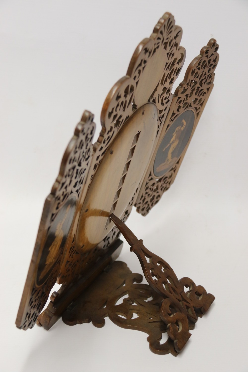 A Fine Grand Tour Italian Sorrento Ware Marquetry  Adjustable Mirror View XII