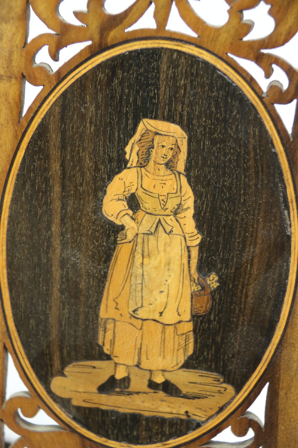 A Fine Grand Tour Italian Sorrento Ware Marquetry  Adjustable Mirror View XIII