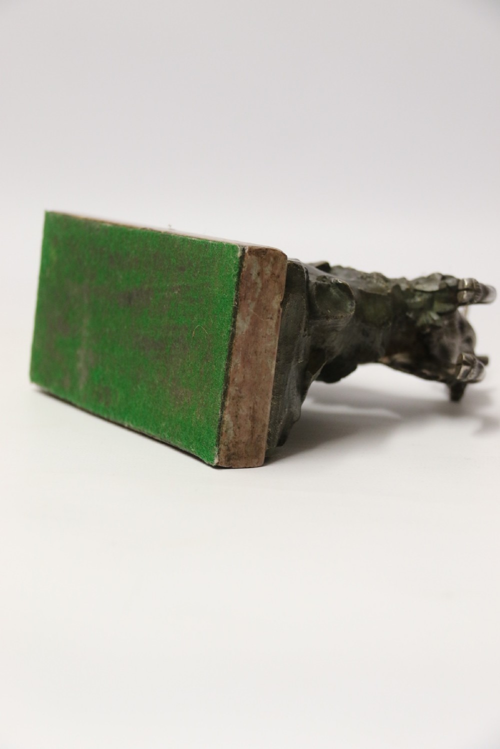 A mid 19th Century Silvered Bronze Study of  a Goat.  View XVII