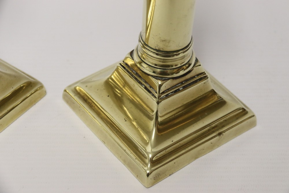 A Pair of Rare English Georgian Telescopic Brass Candlesticks View X