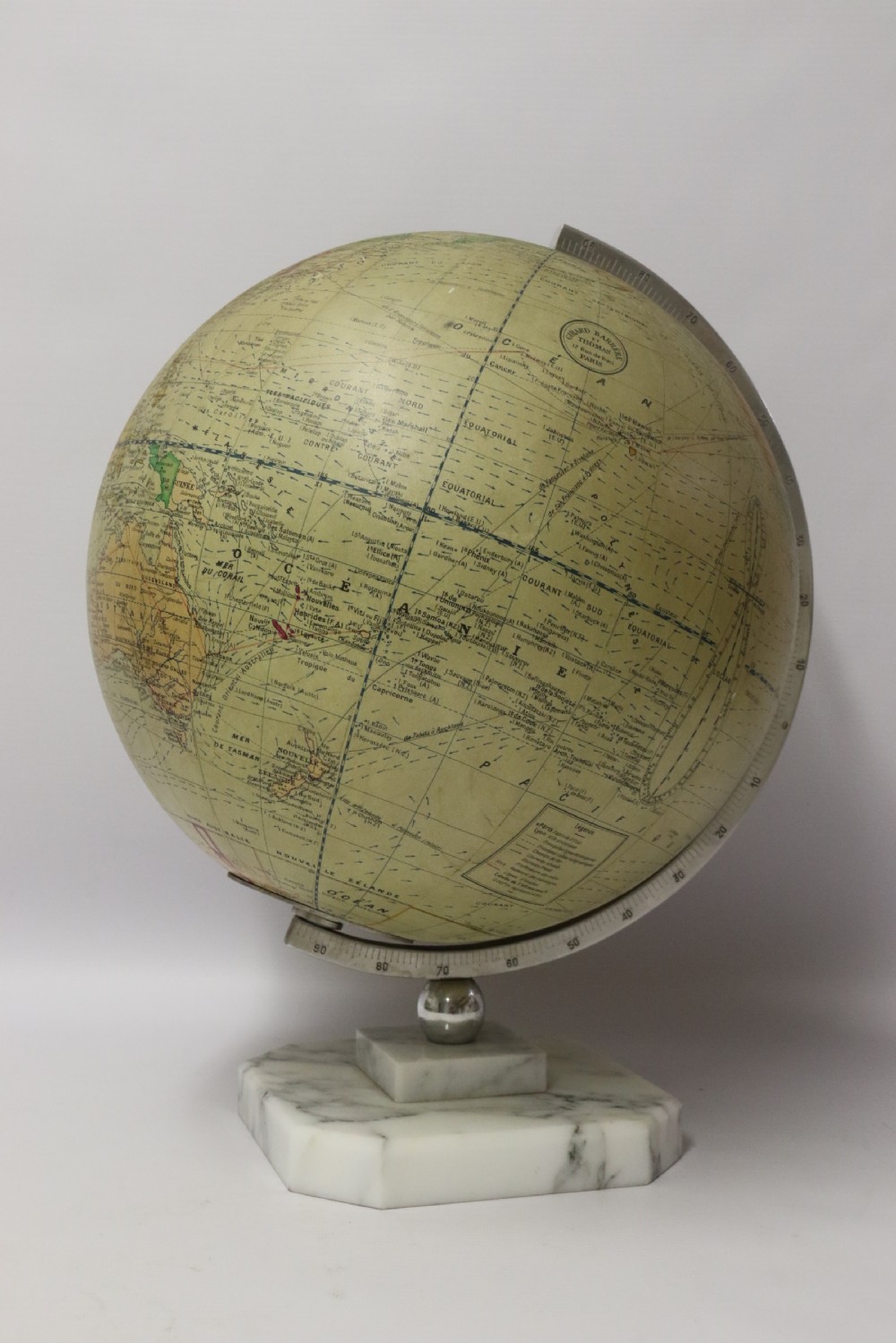 A 1930’s Electrically Illuminated large Desk Globe of the World