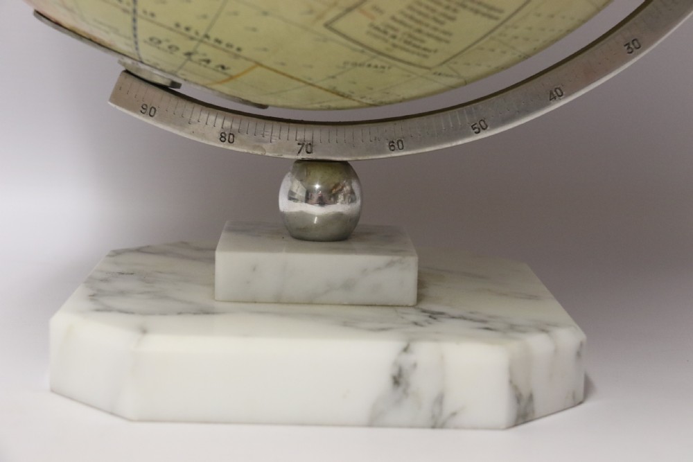 A 1930’s Electrically Illuminated large Desk Globe of the World View III