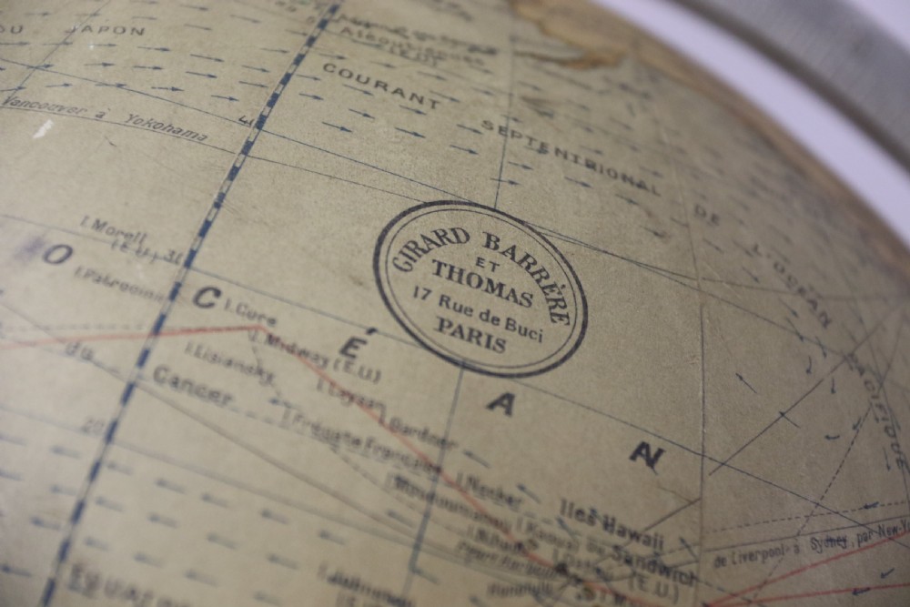 A 1930’s Electrically Illuminated large Desk Globe of the World View IV