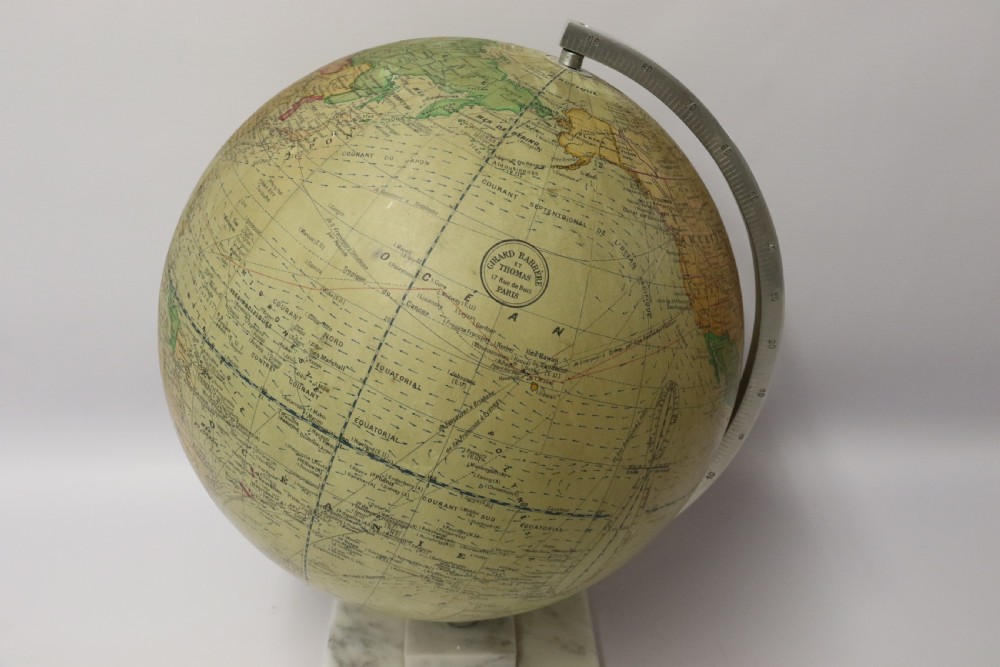 A 1930’s Electrically Illuminated large Desk Globe of the World View VII