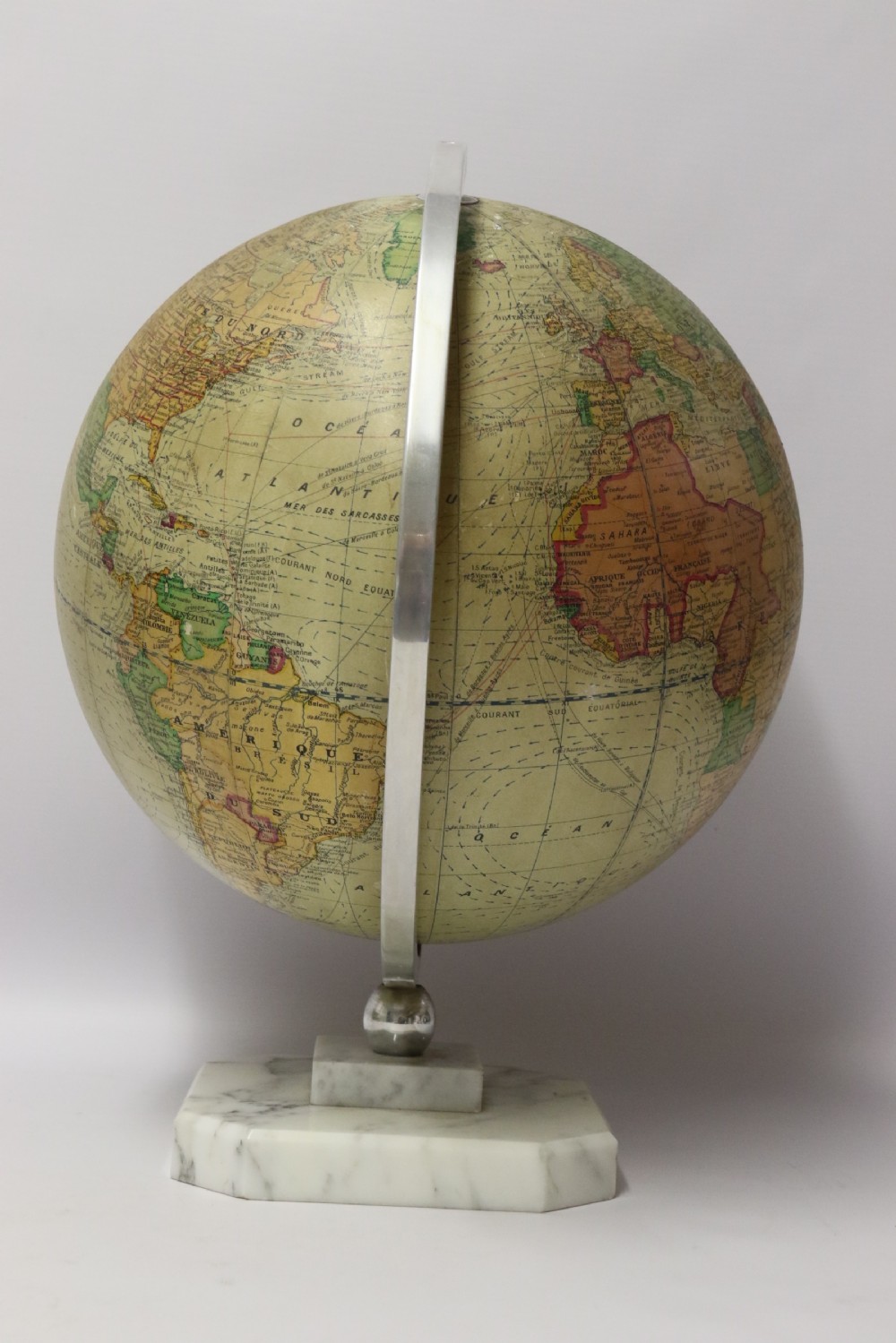 A 1930’s Electrically Illuminated large Desk Globe of the World View VIII