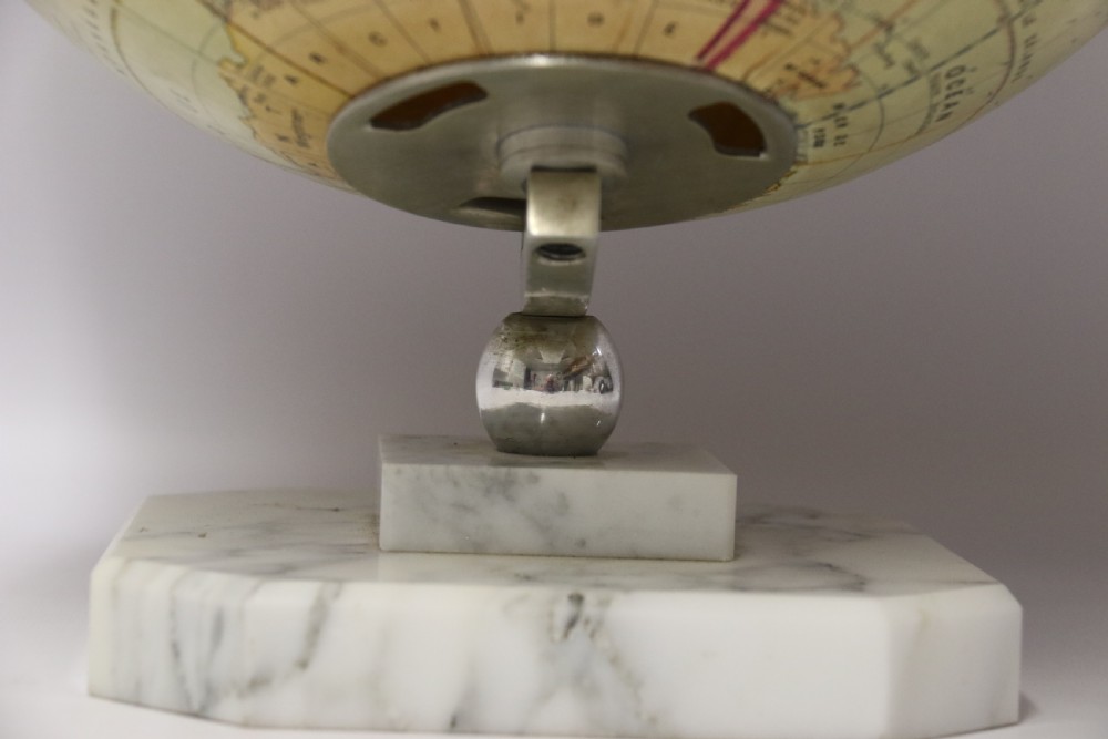 A 1930’s Electrically Illuminated large Desk Globe of the World View XI