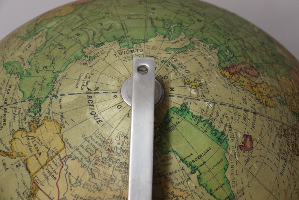 A 1930’s Electrically Illuminated large Desk Globe of the World View XIV
