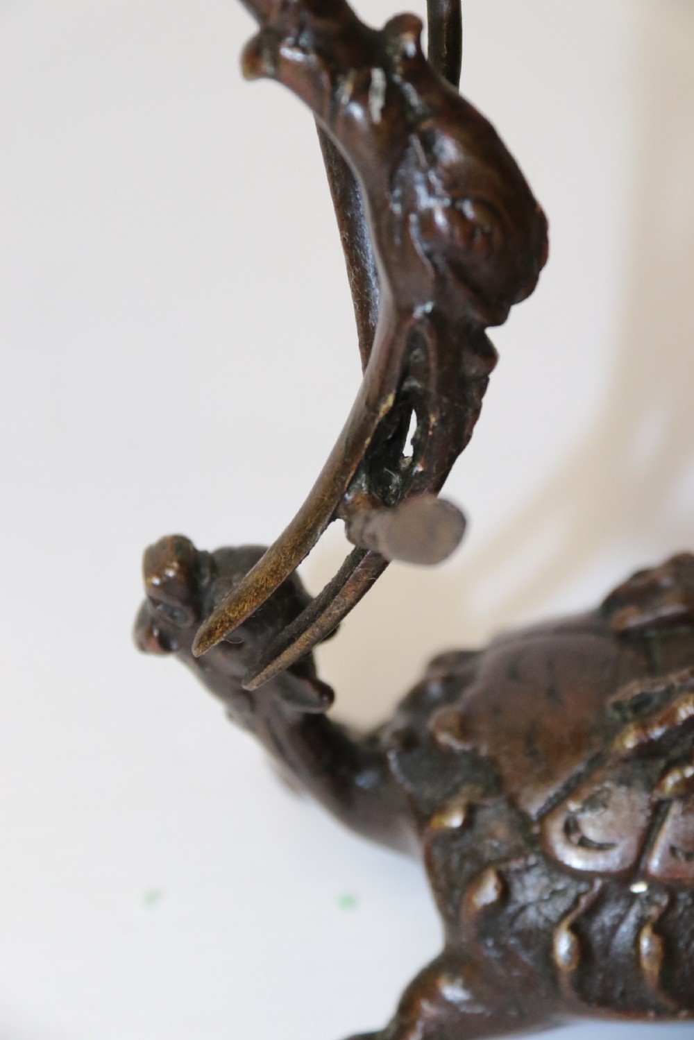 A pair of French bronze Candlesticks in the form of Storks View XV