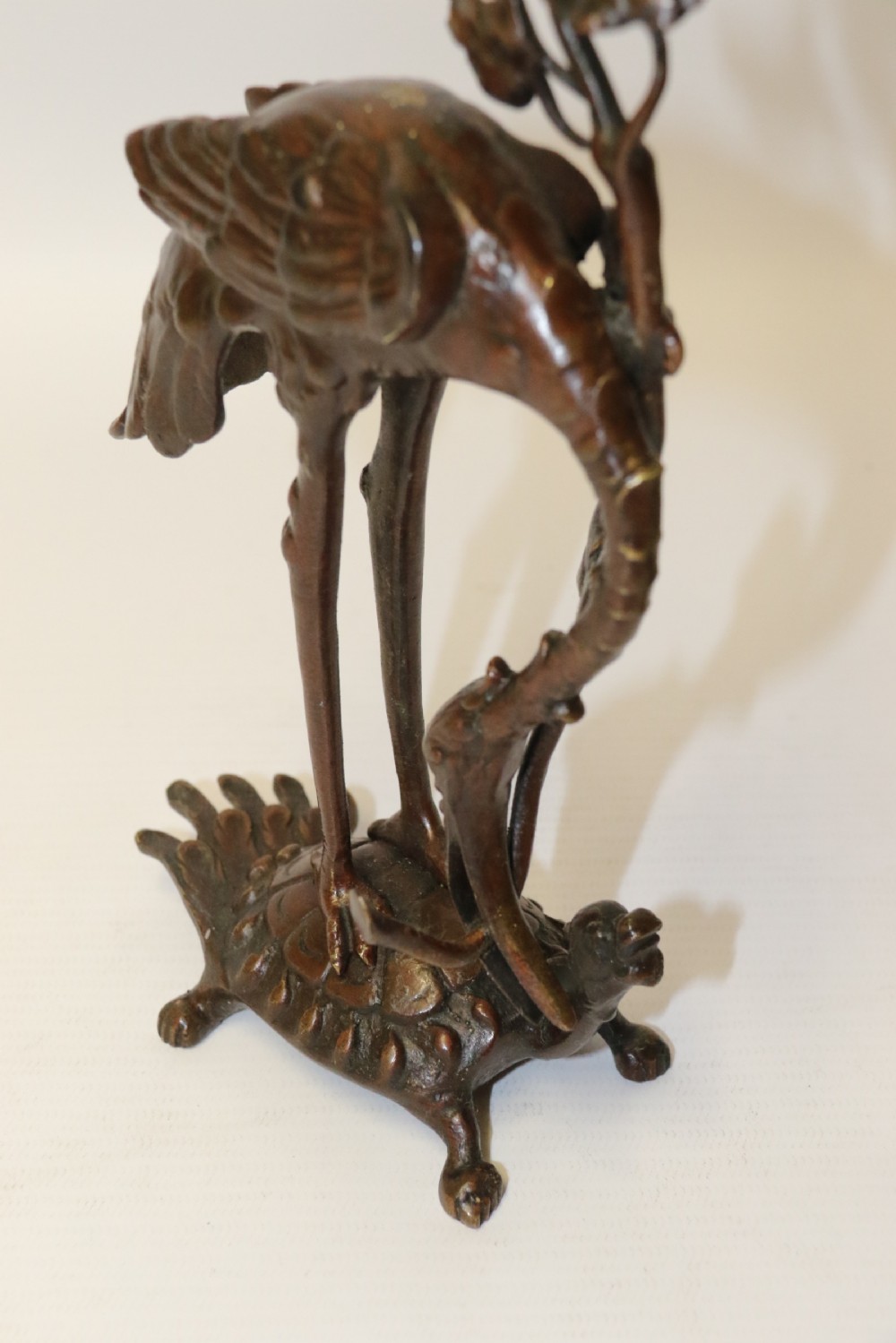 A pair of French bronze Candlesticks in the form of Storks View XVI