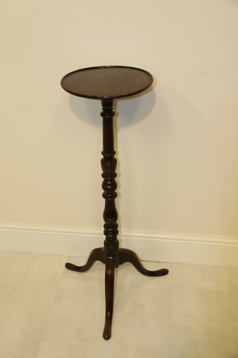 A Rare Early Georgian Mahogany Tripod Candle Stand View II