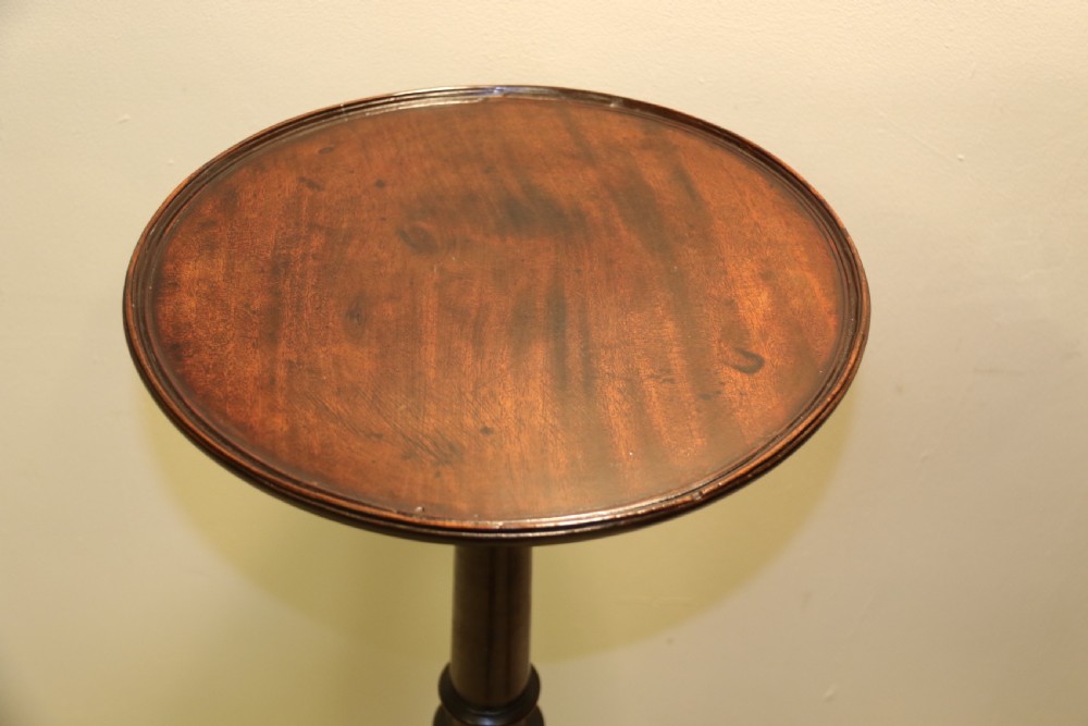 A Rare Early Georgian Mahogany Tripod Candle Stand View V