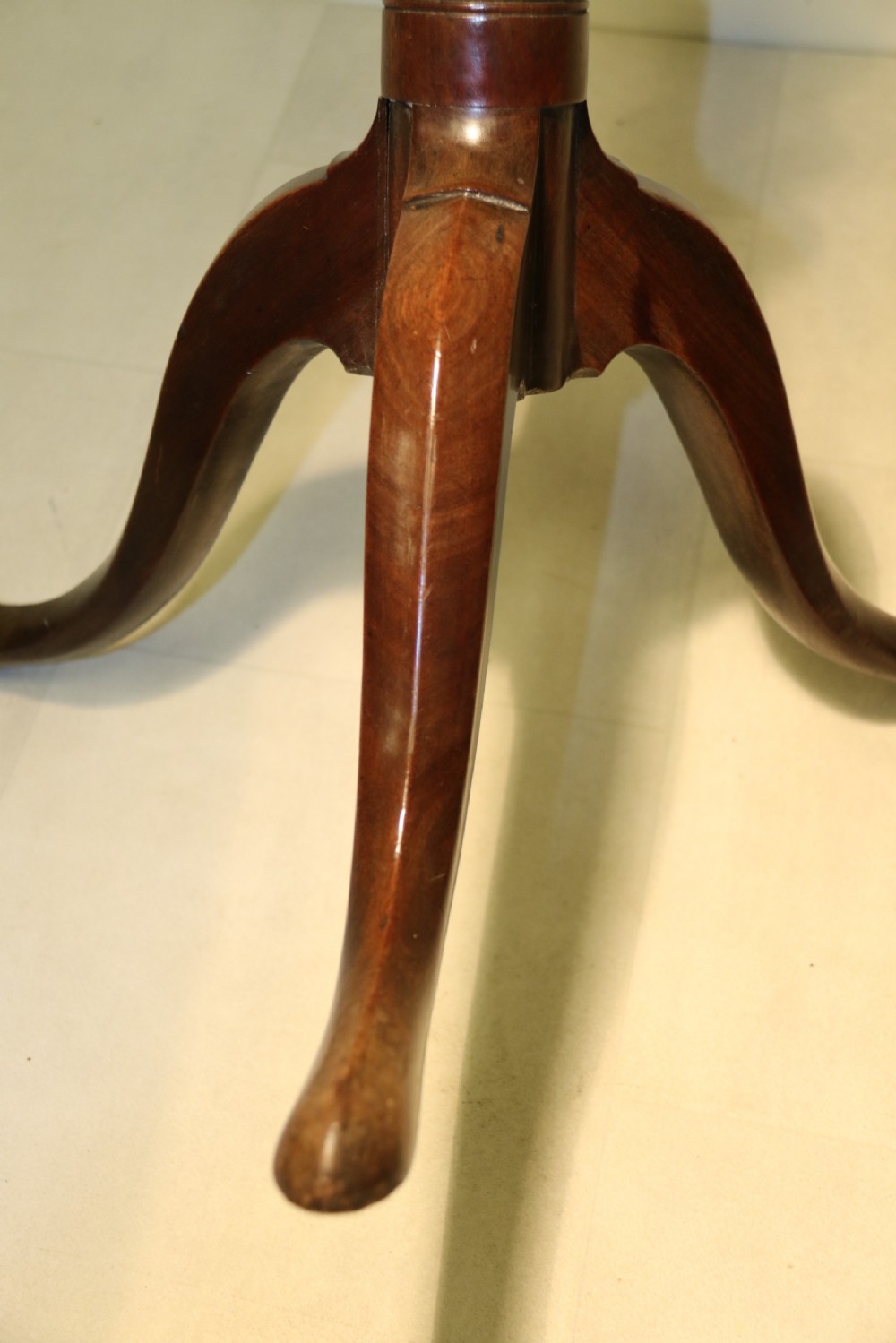 A Rare Early Georgian Mahogany Tripod Candle Stand View XI