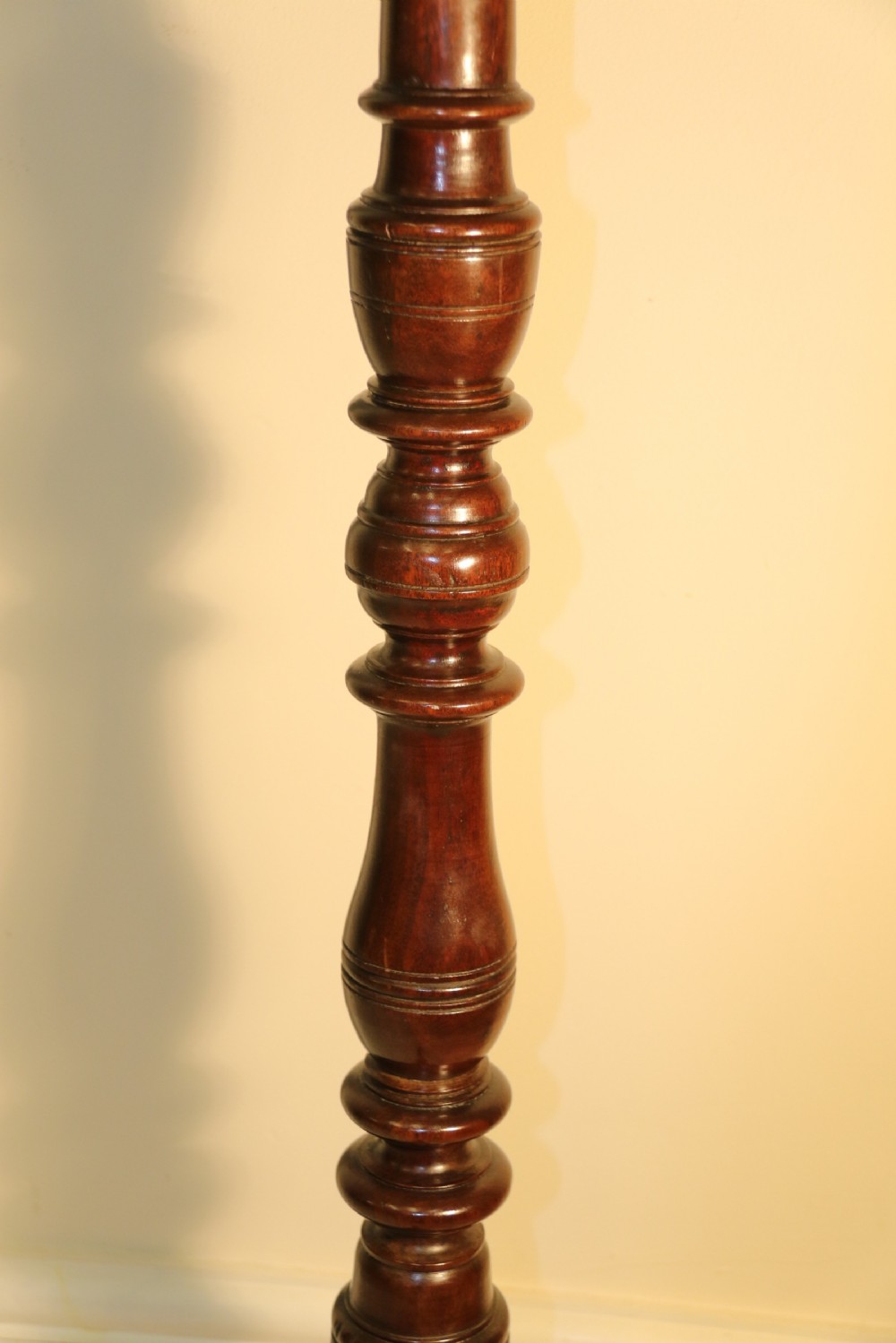 A Rare Early Georgian Mahogany Tripod Candle Stand View XII