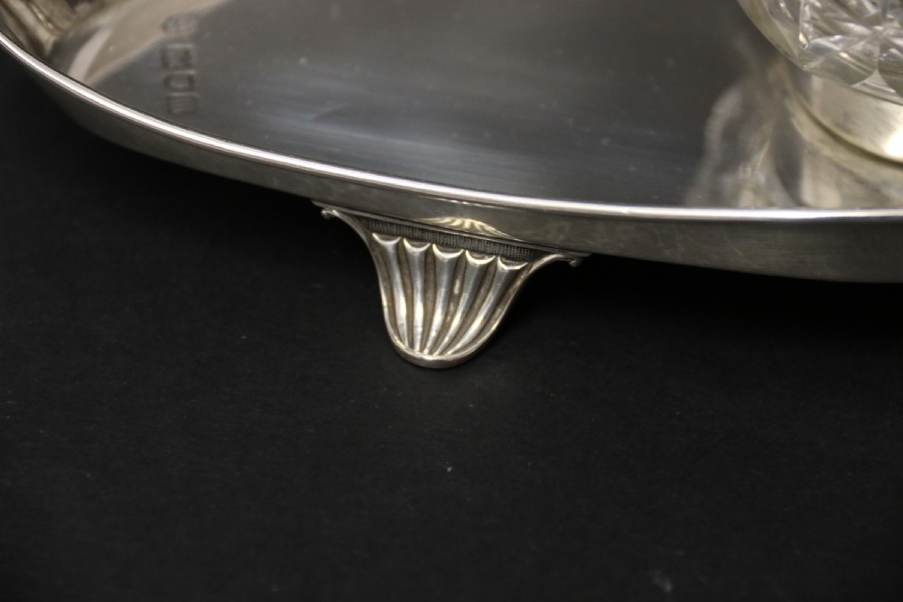 A fine Edwardian Silver Desk Inkstand. View X