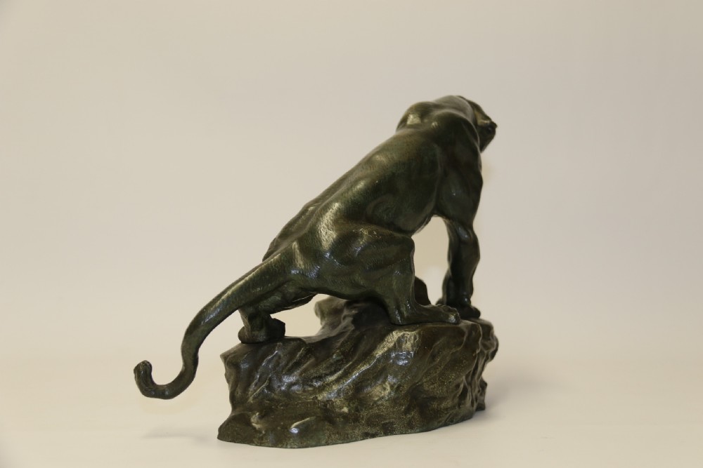 An early 20th Century Bronze Study of a Panther by Thomas Cartier View III