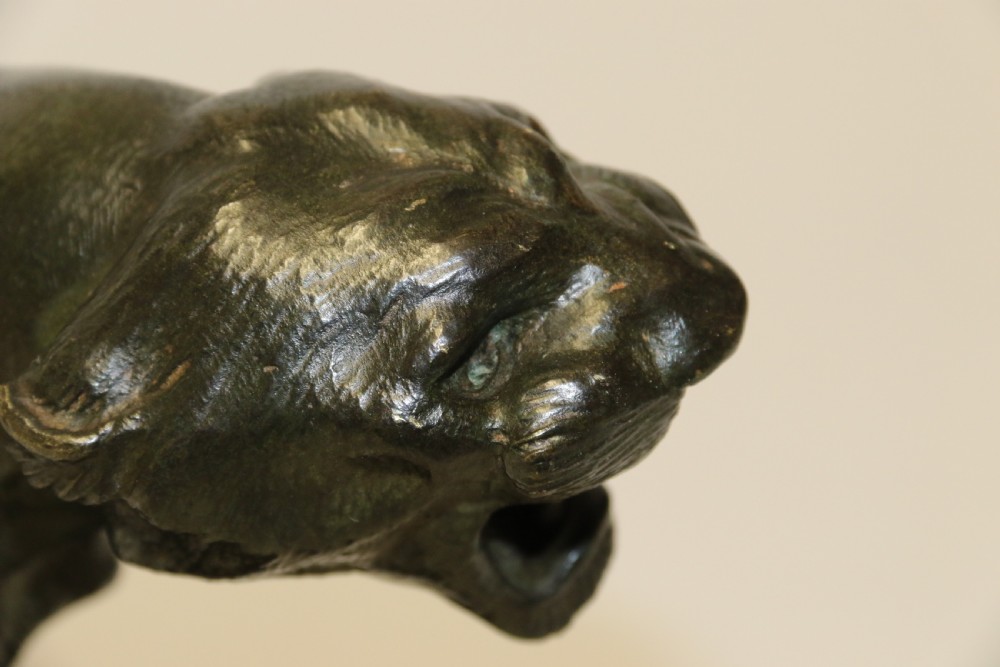 An early 20th Century Bronze Study of a Panther by Thomas Cartier View V