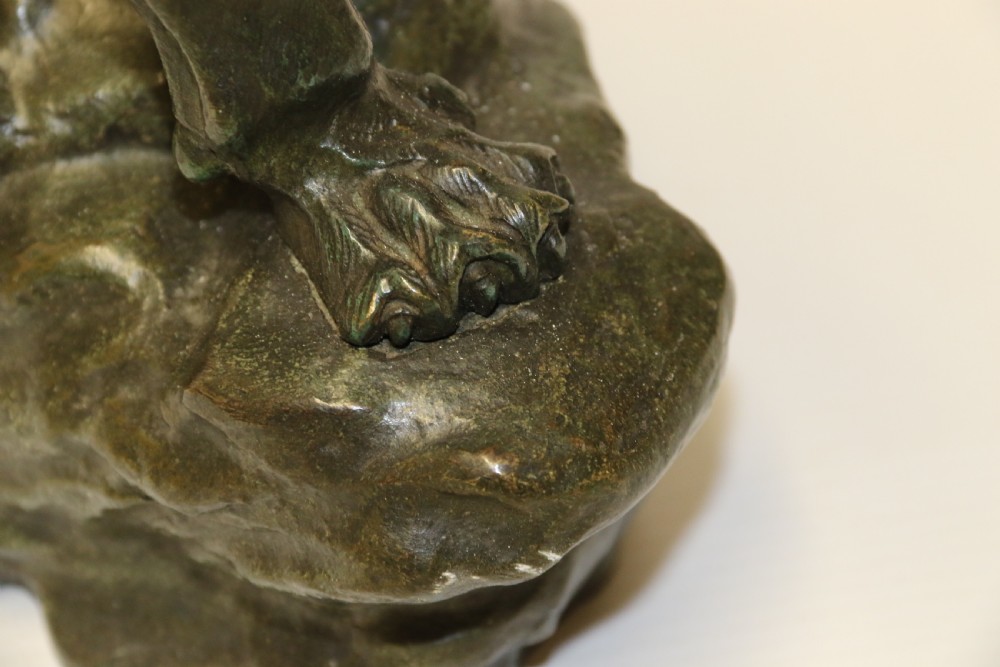 An early 20th Century Bronze Study of a Panther by Thomas Cartier View VI