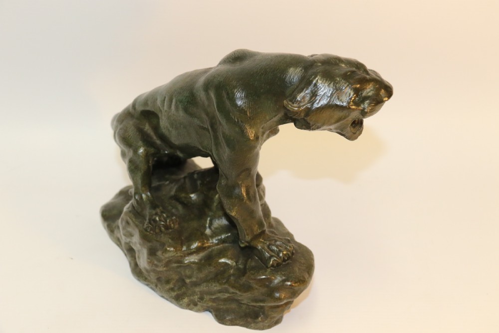 An early 20th Century Bronze Study of a Panther by Thomas Cartier View XI