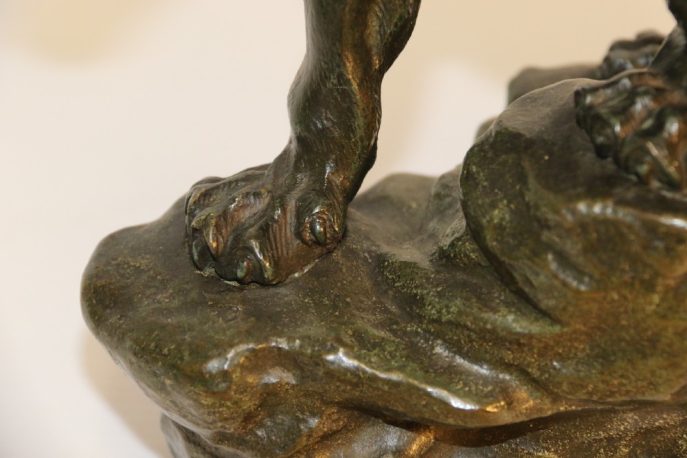 An early 20th Century Bronze Study of a Panther by Thomas Cartier View XIX