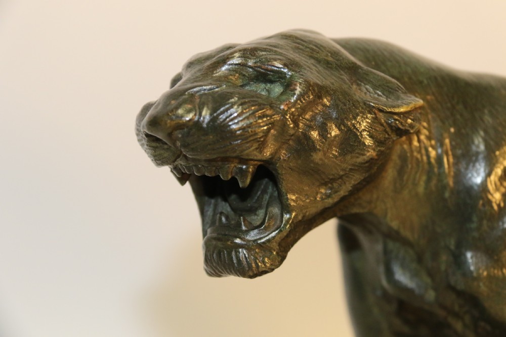 An early 20th Century Bronze Study of a Panther by Thomas Cartier View XX