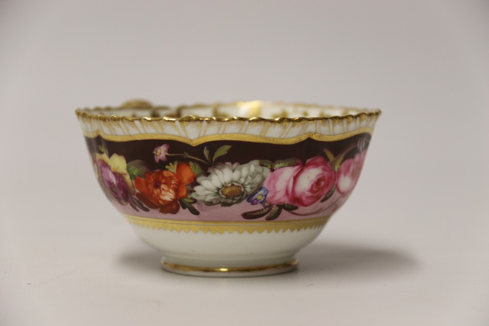 A fine Antique English hand painted Coalport porcelain Cabinet Trio. View XI