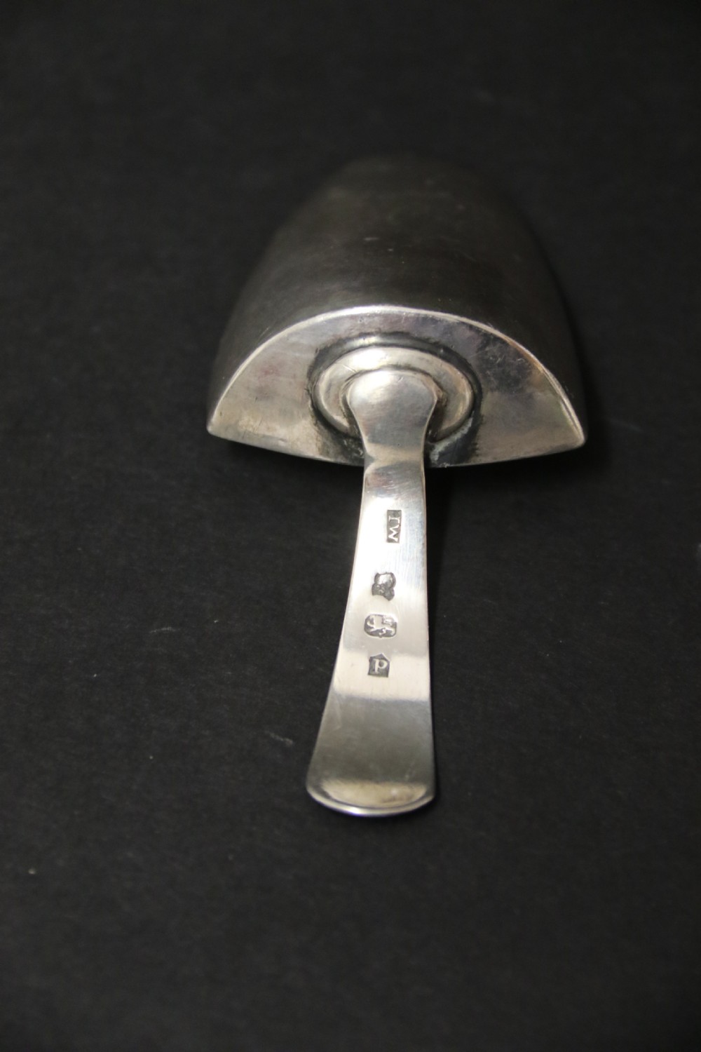 An antique silver George III Tea Caddy Spoon View V