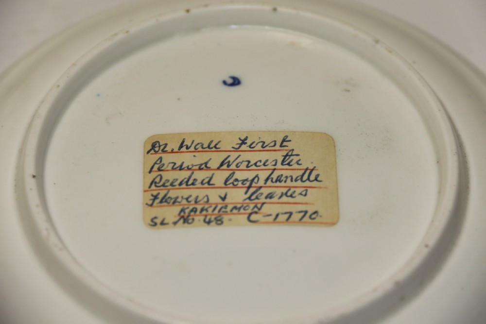 A fine Antique English Dr Wall First Period Worcester Cup and Saucer View IV
